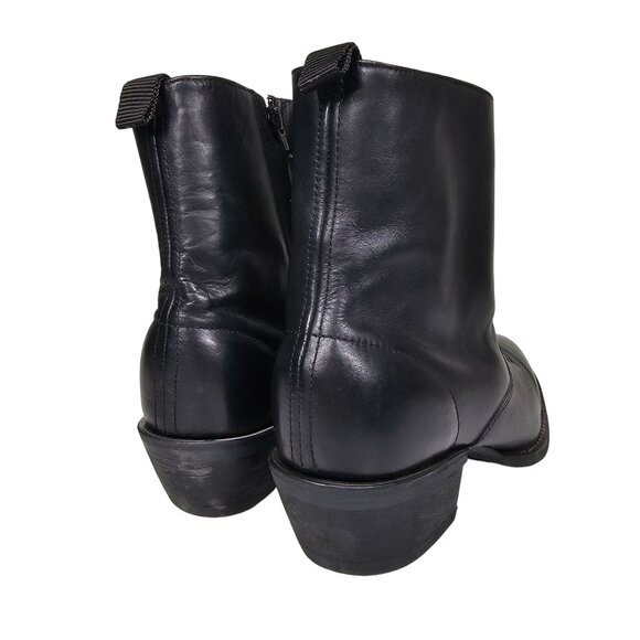 Laredo Mens Fletcher Pointed Toe Casual‎ Boots Ankle Western Black Leather 8.5 - Picture 10 of 14